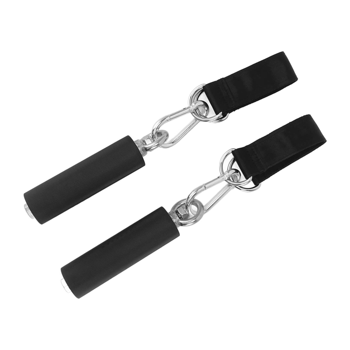 Yuecoom TPR Anti-Slip Pull Up Handles (1 Pair) - Heavy Duty Rubber Coated Gym Cable Handles for Lat Pulldown, Home Gym Equipment, Strength Training Accessories - Universal Attachment for Ropes/Straps