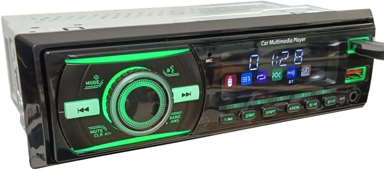 Generic 3050 12V MP3 7-Color Car Stereo Audio Player with Bluetooth Handsfree Calls, Music Play, FM Radio, Dual USB/AUX