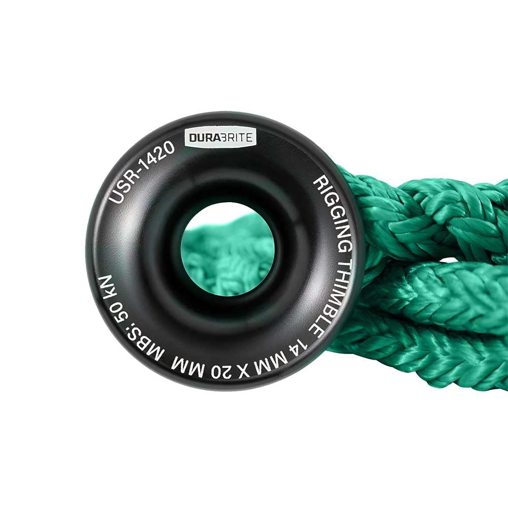 Pelican Rope Arborist Sling, USA Made 3/4" 10 FT Adjustable Rigging Block Sling with Aluminum Ring - Single-Head, 20,000 LBS MBS / 2,000 LBS WLL, 12 Strand Green Polyester, Tree Climbing Gear