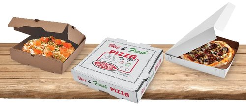 DHG PROFESSIONAL 50 Pack Corrugated Pizza Box - White Cardboard (14" x 14")