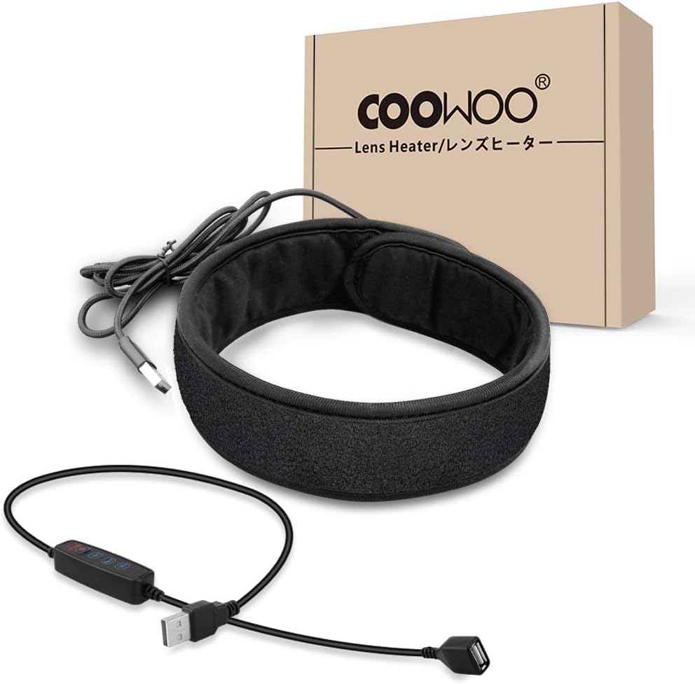 COOWOO USB Lens Heater Warmer Dew Heater Strip with Temperature Regulator for Universal Camera and Telescopes Lens