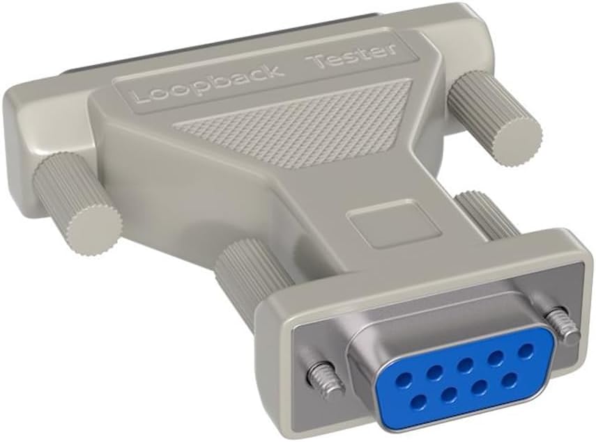 Cable Leader DB9 DB25 RS-232 1PC Female to Female Serial Loop Back Tester, Serial Loopback Adapter for Serial Port
