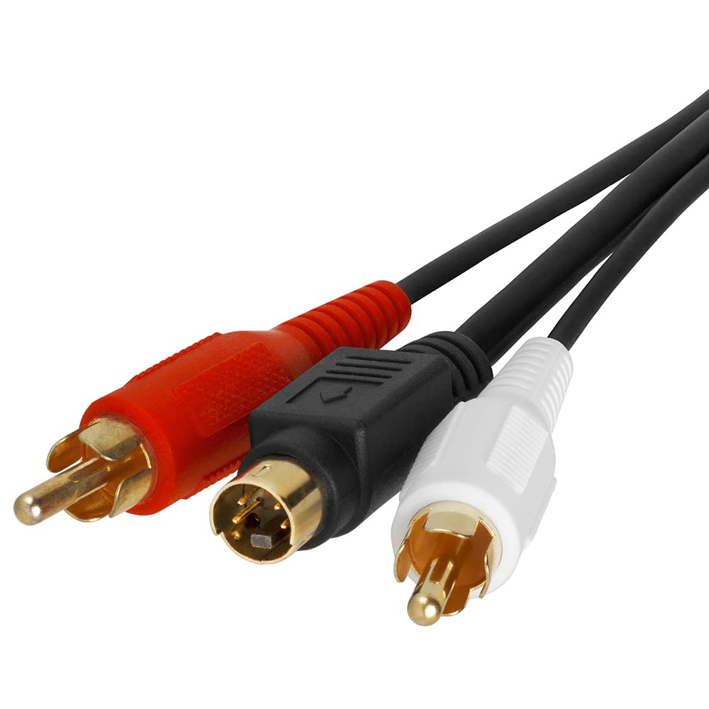 Cmple 75 4-PIN - S Video Cable ft SVHS Video Cable Mini Din S-Video Cord for Home Theater, Camcorder, DSS Receiver, DVD