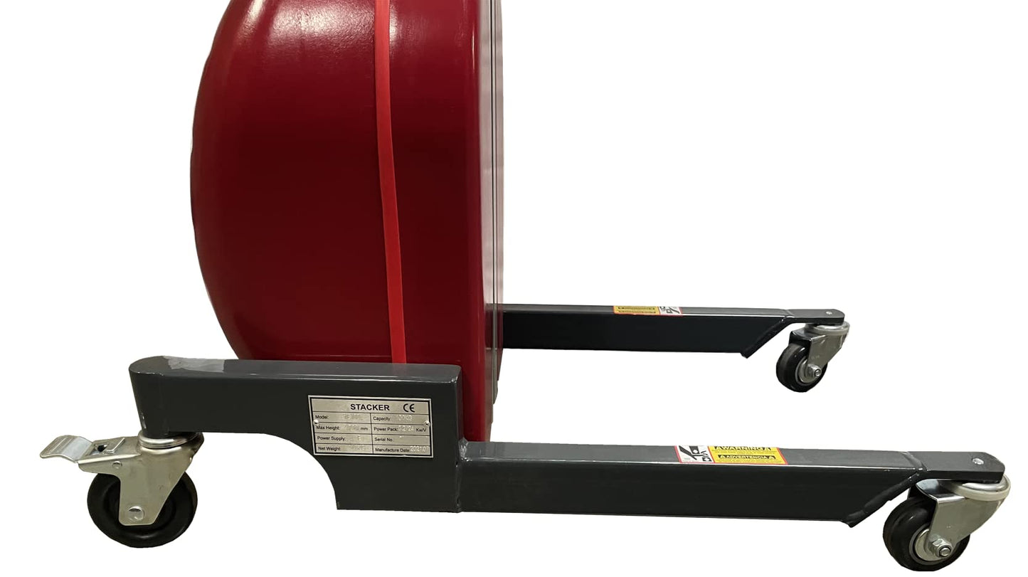 Electric Lift Work Positioner Truck, 330 lbs Capacity, 59" or 67" Lift Height, Belt Pulling System, Steel, Lightweight, Quiet and Easily Maneuverable (330lb 67" Raised Platform Height)