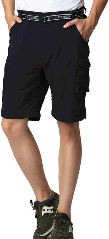 Boy’s Convertible Hiking Pants Lightweight Quick Dry Zip Off Pants for Kids Youth Outdoor UPF 50+ Casual Cargo Trousers