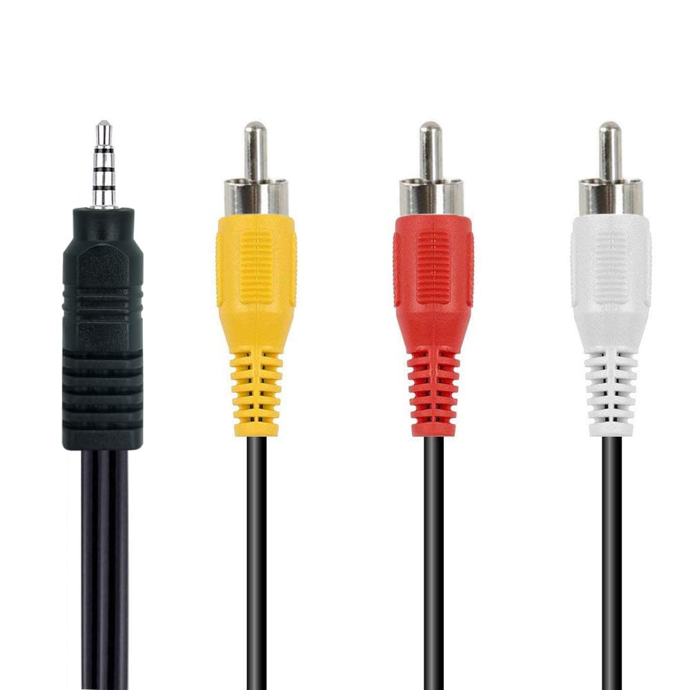 AILTECK 3.5mm 3 3.5mm 5FT to RCA Camcorder AV Audio Video Output Cable, RCA to AV Input Cord Replacement for Sony TV