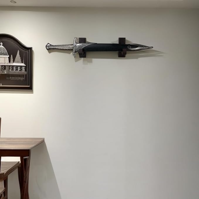 Sword Wall Mount Display Hooks - Wood Sword Holder Rack, Hanger for Martial Arts Weapons, Axe, Knife, Dagger, Lightsaber and Wizard Wand at Home or Office