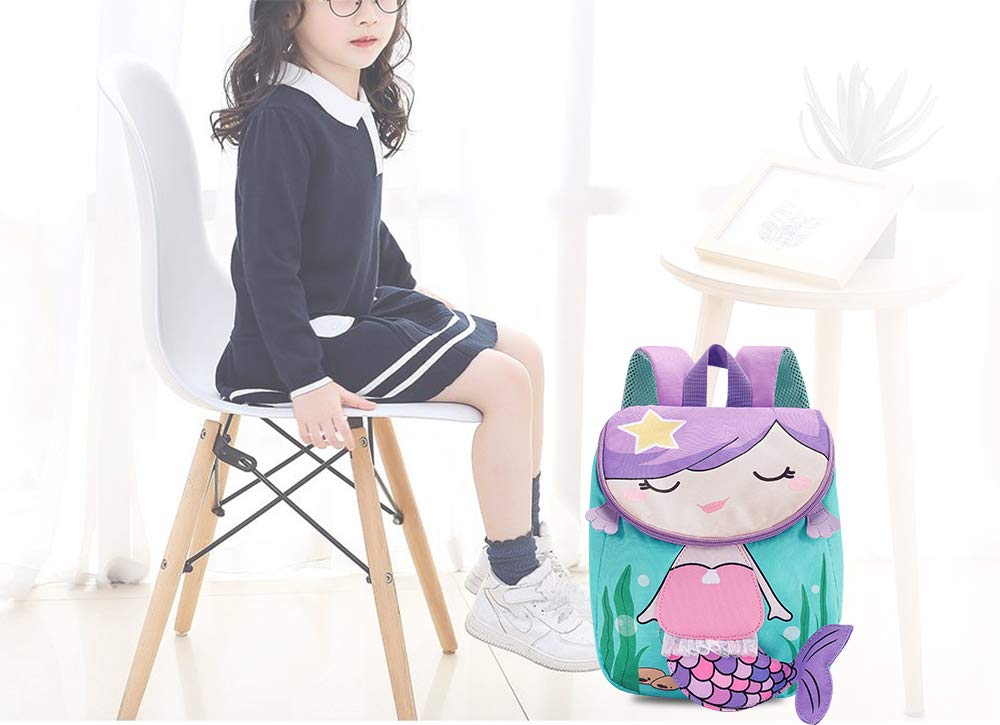 Bluboon Toddlers Backpack for Girls Cute Preschool Backpack 3D Schoolbag Toddler Bookbag for Kids (Purple)