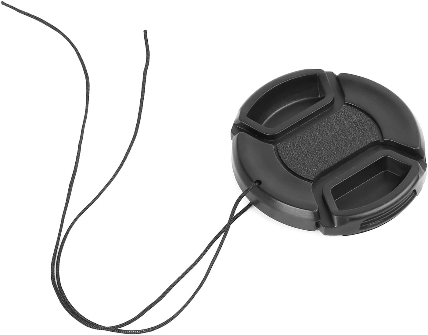 52mm Pinch (52mm)- 4 Pack Camera Lens Cap Center with Lens Cap Leash Hole Bundle Compatible with Nikon Sony Canon DSLR