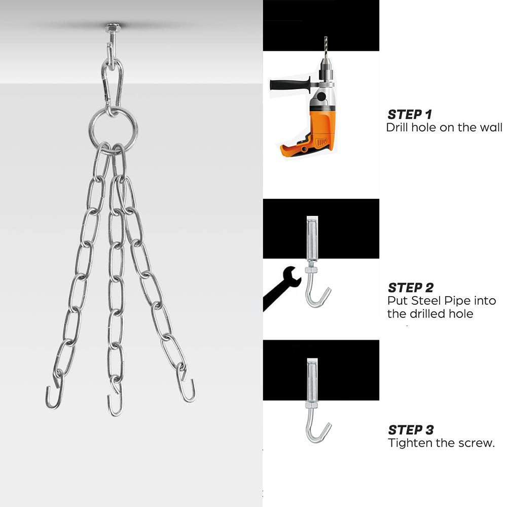 SFEEXUN Punching Bag for Man Women Youth Teens, Indoor/Garden Boxing Bag Unfilled Heavy Bag Set with Punching Gloves, Chain, Ceiling Hook for MMA, Kickboxing, Muay Thai, Karate, Taekwondo