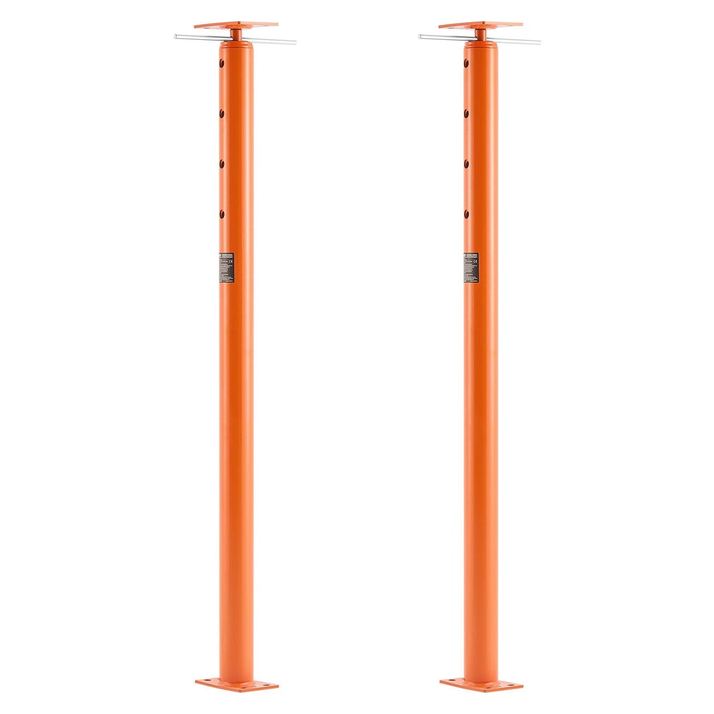 VEVOR House Floor Jacks, 2 Pack 53-93 Inch Height Range, 18000 lbs Max Load Capacity, Adjustable Support Beam Basement Jack Post Pole for Leveling, Lift Steel Telescoping Post for Temporary Support