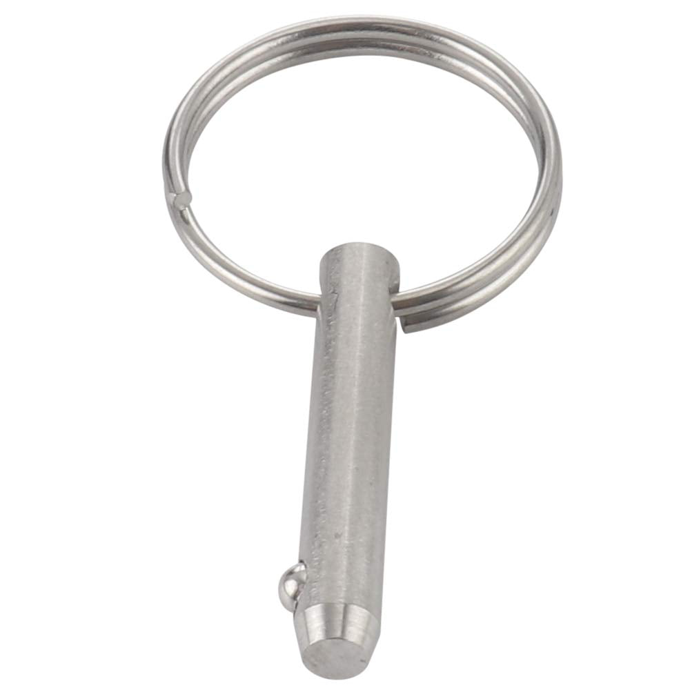 VTurboWay 4 Pcs Quick Release Pin 1/4" Diameter, Usable Length 1", Full 316 Stainless Steel, Bimini Top Pin, Marine Hardware, All Parts are Made of 316 Stainless Steel