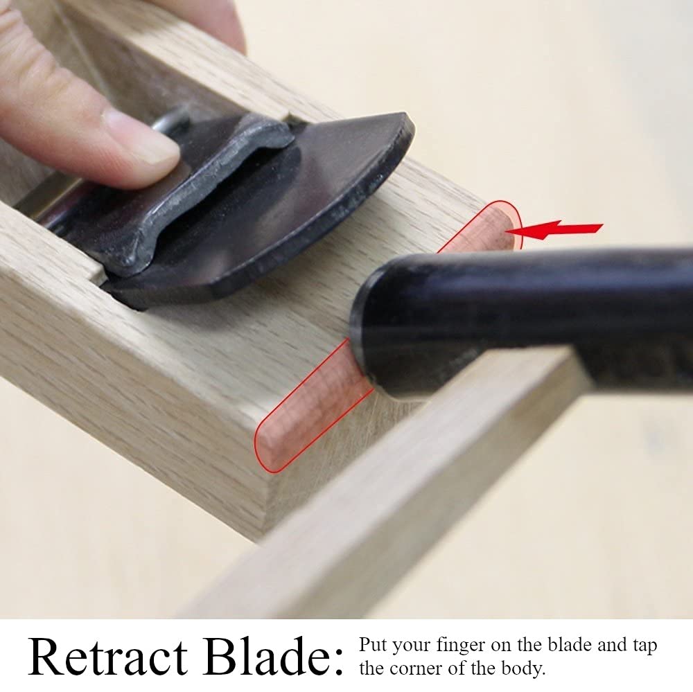 KAKURI Japanese Hand Plane 42mm for Woodworking, KANNA Block Plane Small Hand Planer Tool for Wood Chamfering and Smoothing, 5.9 x 2.1 x 1.6 inches, ECO Oak Body, Made in JAPAN