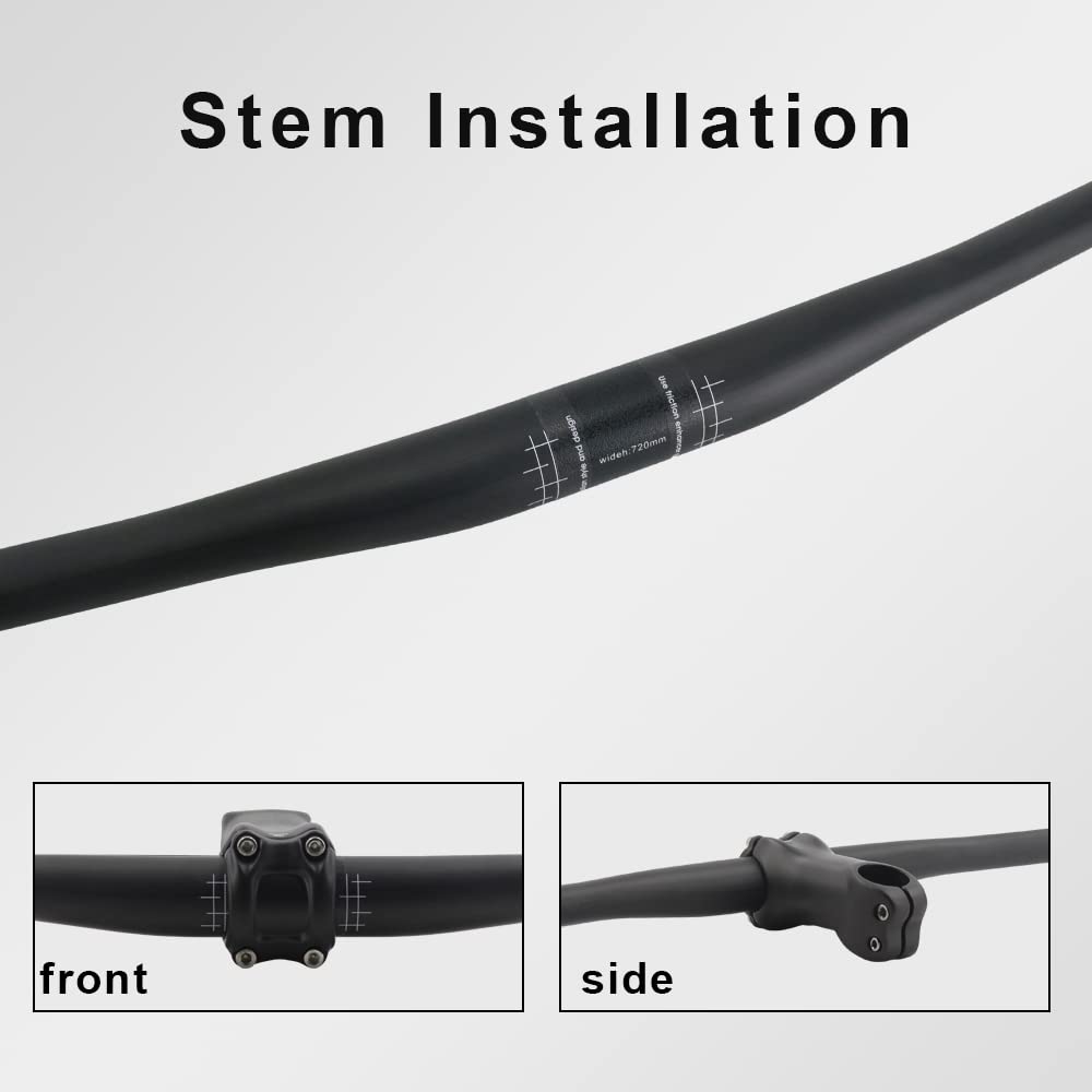 31.8 handlebar, mtb carbon handlebar, carbon handlebars mountain bike, RXL SL straight handle bars for bike mountain bike bars 1-1/4" 31.8 backsweep 9° flat handle bar downhill bicycle UD matte 720mm