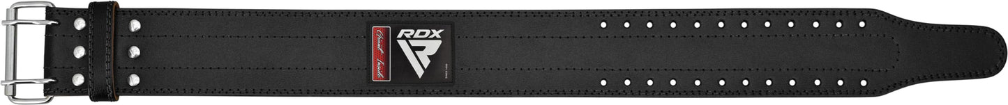 RDX Weight Lifting Belt for Men Women, IPL USPA Approved, 6mm Thick 100% Leather, 4” Powerlifting Back Support, Squat Deadlift Bodybuilding Exercise Fitness Gym Workout Strength Training up to 700 LBS