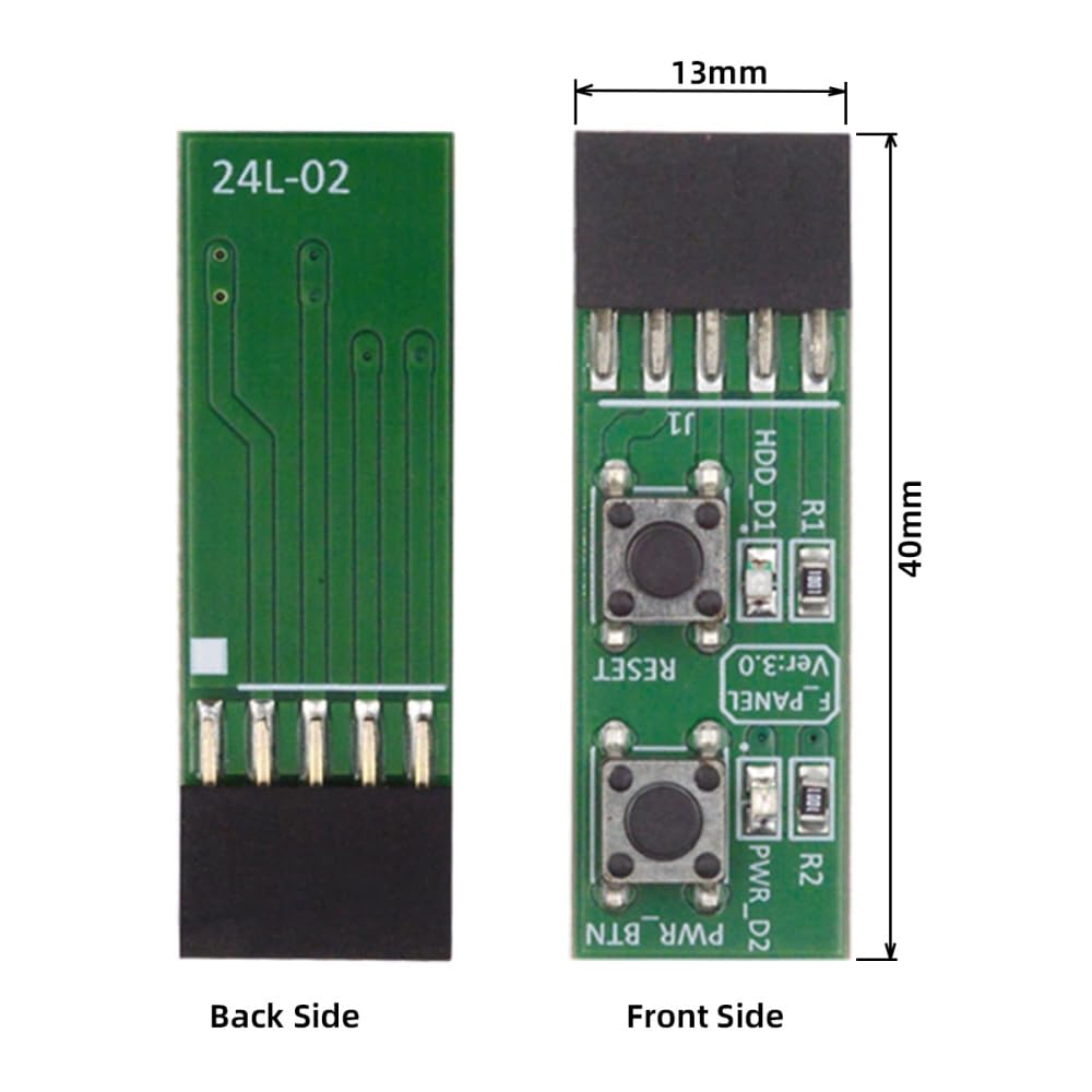 Reset 9Pin cablecc Power Jumper Mainboard Power Starter Board for Computer Switching Board Adapter with Button