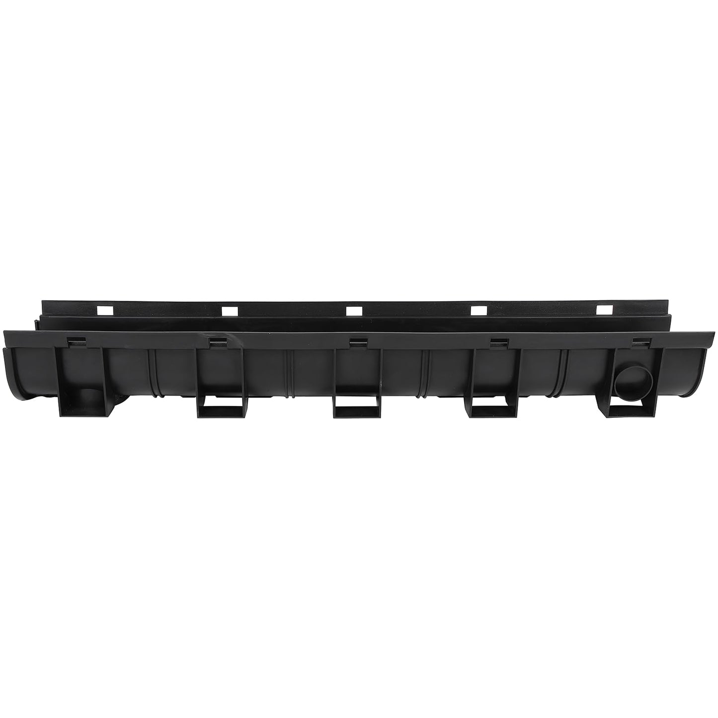 FAHKNS Trench Drain System,5.9"*5.1"*39",6 Pack Channel Drain Hdpe Plastic Trench,B125 for Basement, Garage Floor Courtyard, Terrace, Garden Path, Garage Entrance Swimming Pool