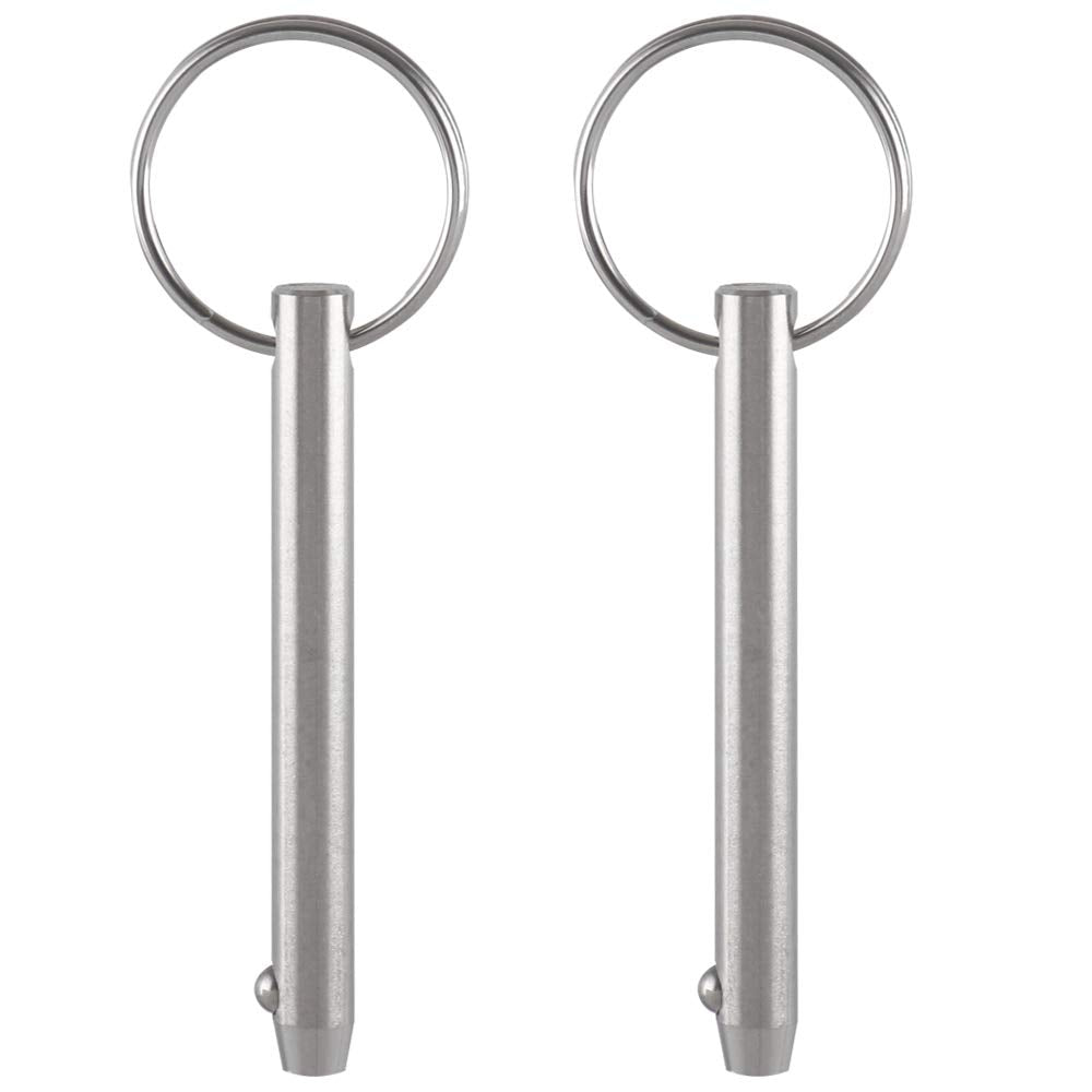 2 Pack Quick Release Pins, Diameter 5/16"(8mm), Usable Length: 2-1/4"(57mm), Full 316 Stainless Steel, Bimini Top Pin, Marine Hardware, All Parts are Made of 316 Stainless Steel