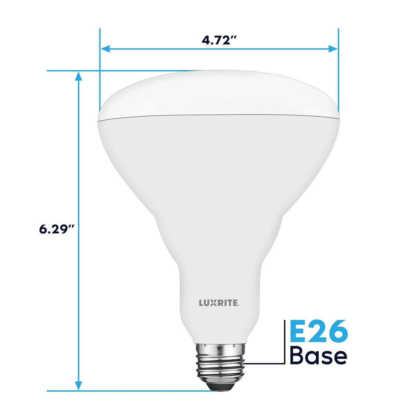LUXRITE BR40 LED Light Bulbs, 85W Equivalent, 4000K Cool White, Dimmable, 1100 Lumen, LED Flood Light Bulb, 13W, E26 Medium Base, Indoor/Outdoor - Perfect for Office and Recessed Lighting (12 Pack)