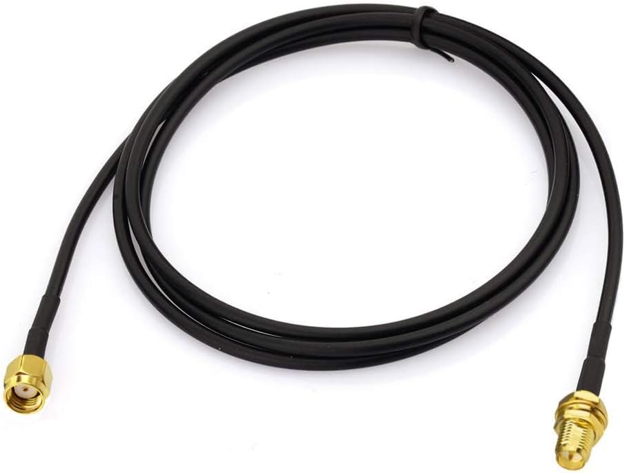 4-Pack RG174 1m 3 Bingfu WiFi Antenna Extension Cable RP-SMA Male to RP-SMA Female Bulkhead Mount Coaxial Cable feet