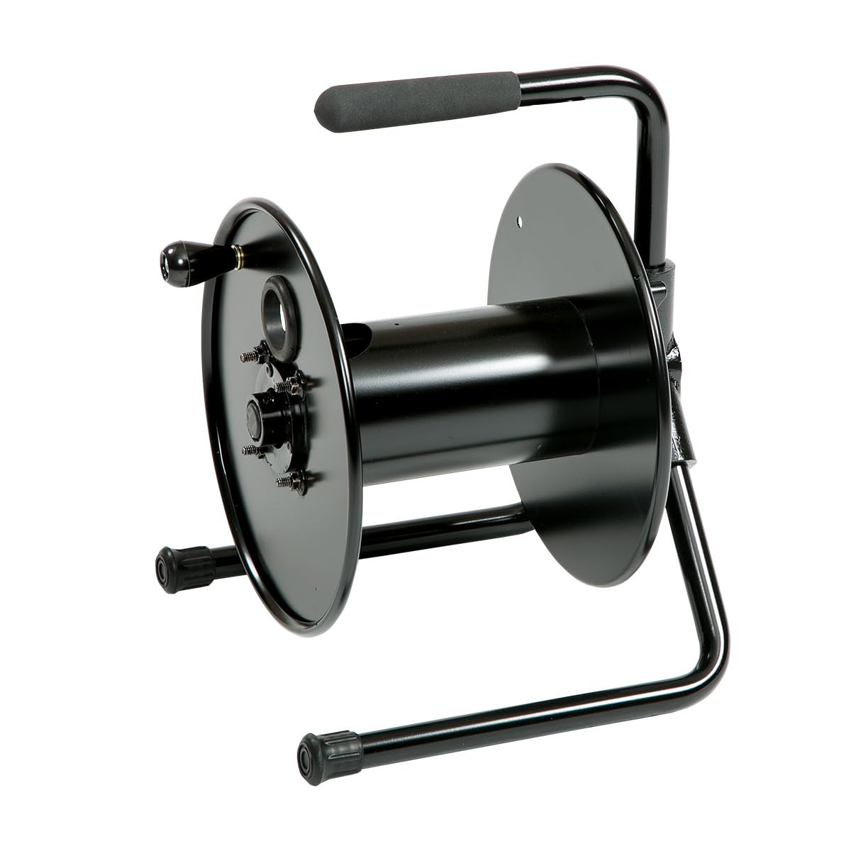 Hannay Reels AVC16-10-11 Series AVC Manual Hand Crank Portable Cable Storage Reel for Audio Video, Steel and Aluminum Construction, Black Paint, Made in USA