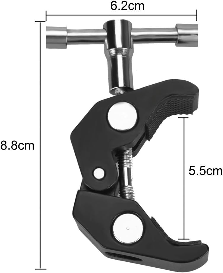KAGYOKU 2 Pack 1/4 3/8 Super Clamp - with and Thread Crab Clamps for DSLR Rig Camera Monitor LED Light Microphones