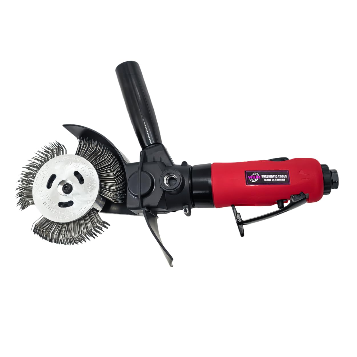 Pneumatic Surface Removal Tool for Remove Derusting Glue, Corrosion, Stripping and Paint Wire Abrasive with 0.7mm Bent Tip Wire Brush Wheel Kit