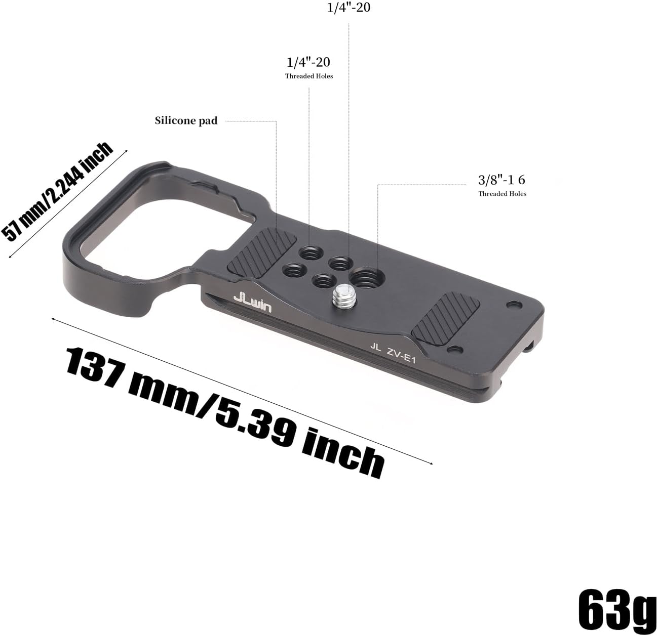 FocusFoto ZV-E1 Quick Release Baseplate QR Plate Mount for Sony Mirrorless Camera, Compatible with Arca-Swiss Standard