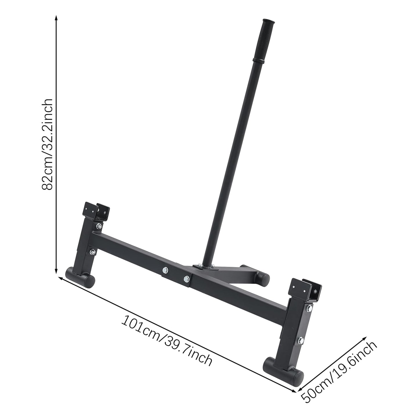 Deadlift Barbell Jack Stand, 220lbs Capacity Heavy Duty Carbon Steel Bilateral Barbell Changer for Easy Changing Plates Anti-slip Handle Deadlift Stand for Deadlift Weightlifting Training, Home Gym
