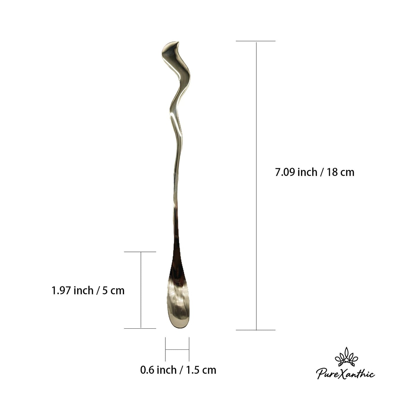 PureXanthic Stirring Spoon, 7 Inch Coffee Mixing Spoon, Stainless Steel Coffee Stir Spoons For Drinks, Bar Spoon, Polished Finish for Smooth Stirring,Long Spoons For Ice Cream Floats (3)
