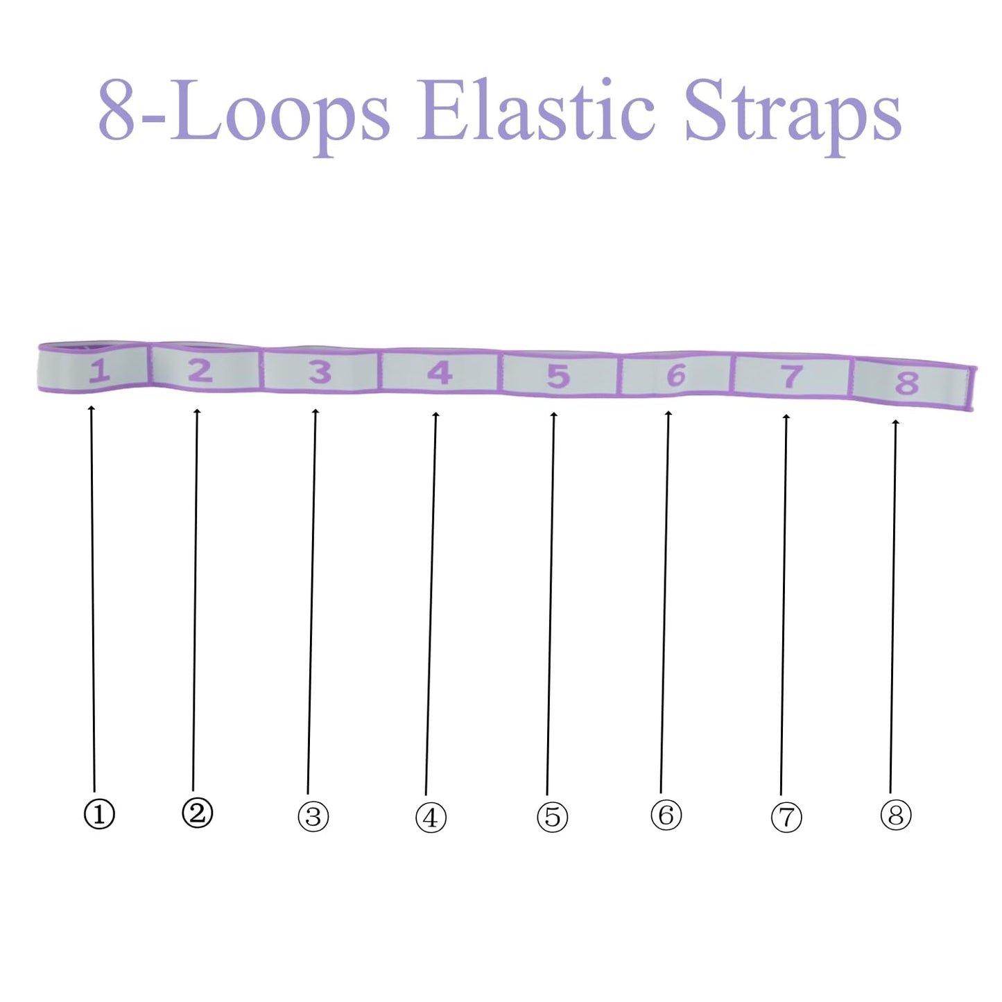 Elastic Yoga Stretching Strap with Loops, CEILIWEN Stretch Straps for Physical Therapy, Pilates Stretch Band, Elastic Exercise Bands, Leg Stretching Strap, Stretch Resistance Bands for Exercise (02)