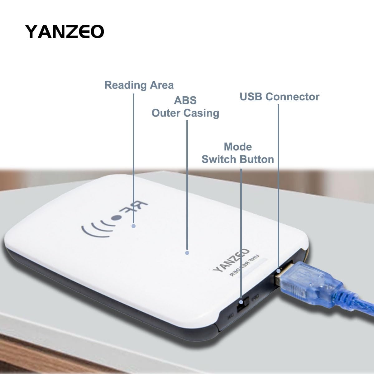 Yanzeo SR3308 860-960Mhz UHF RFID Reader Writer USB RFID Reader Free SDK User Guides