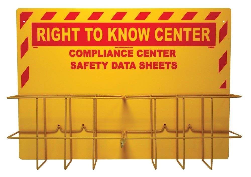 NMC RTK85 Right-to-Know Center - 31 in. x 20 in. SDS Rack, 2 Racks, Rigid Plastic RTK
