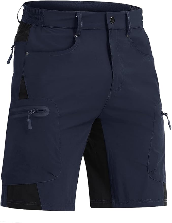 CRYSULLY Men's Hiking Cargo Shorts Outdoor Summer Lightweight Quick Dry Casual Shorts with 5 Pocket