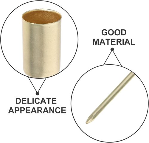 ABOOFAN Taper Candle Holders - 5pcs Golden Candle Stake Clips for Christmas Table Centerpieces