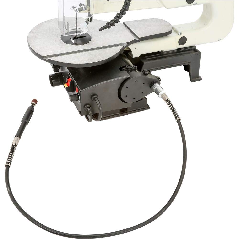Shop Fox W1872 16" VS Scroll Saw with Foot Switch, LED, Miter Gauge, Rotary Shaft