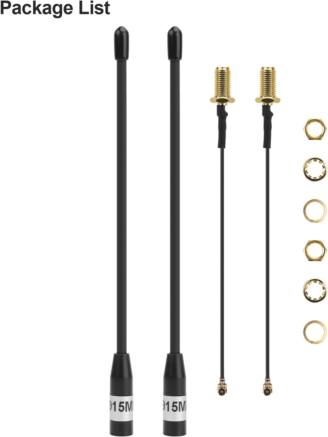 MakerHawk 915MHz 10dBi 17cm (2 Pack) Antenna Gain for Meshtastic LoRa Long Range Soft Whip Antenna, Omni SMA Male Black