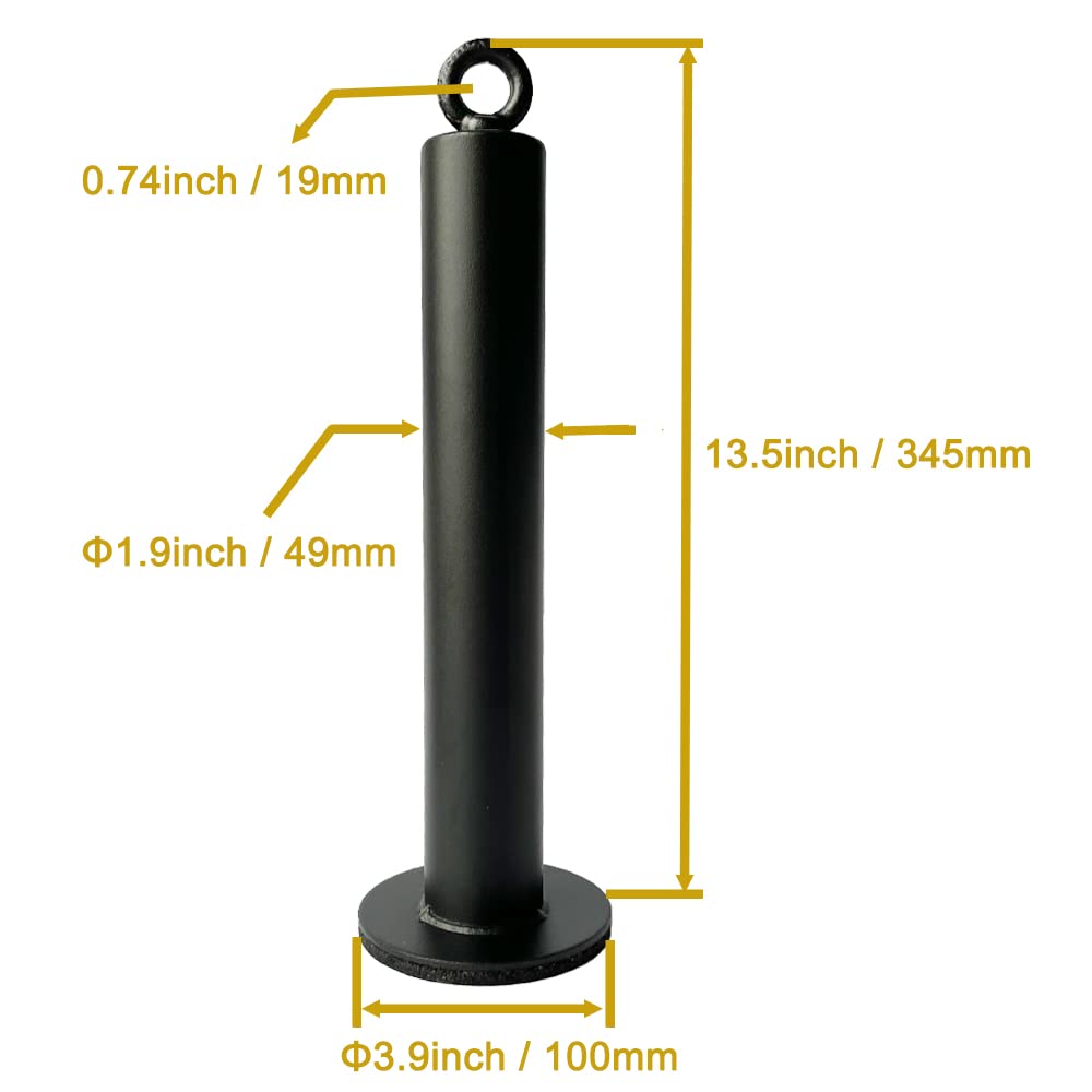 Yaoeruqi Weight Loading Pin 2 inch,Olympic Weight Plate Loading Pin for Cable Pulley System LAT Pulldown,Heavy Duty Gym Equipment Weights Lifting Pin with Carabiner