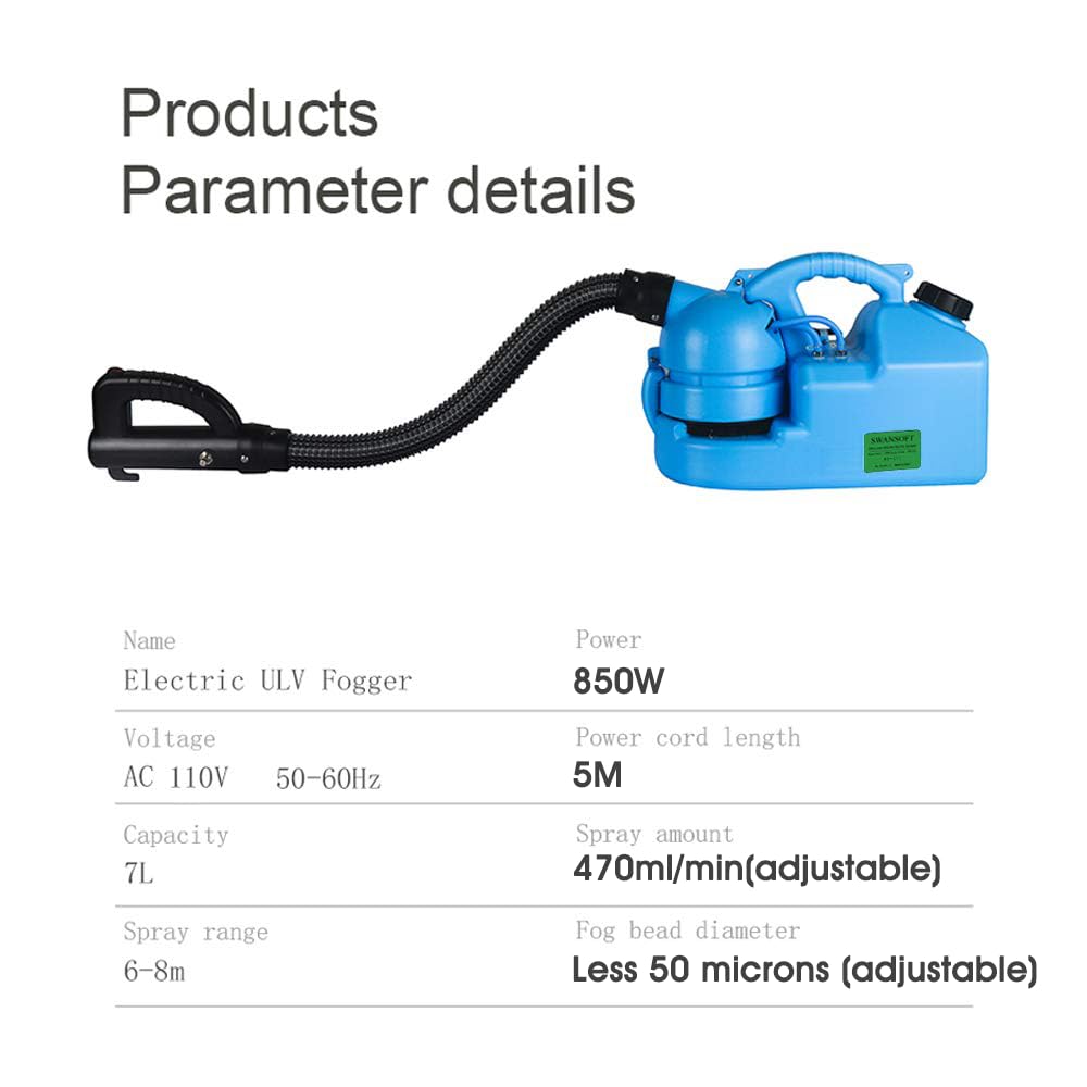 SWANSOFT 7L(1.85 Gallon) ULV Fogger Machine, Electric Atomizer Sprayer, Portable Foggers Machine for Home Indoor