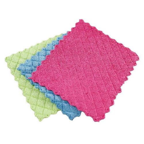 Libman 1482 Microfiber Sponge Cloths – Combines The Best of a Sponge and Dish Cloth, Includes 3 Packs of 3 Sponge Cloths (9 Total Sponge Cloths), Pink, Blue and Green