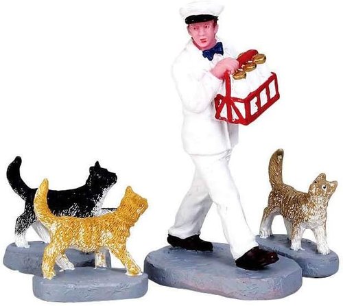 Lemax Village Collection - Merry Milkman Figurine Set of 4 | Charming Holiday Decor
