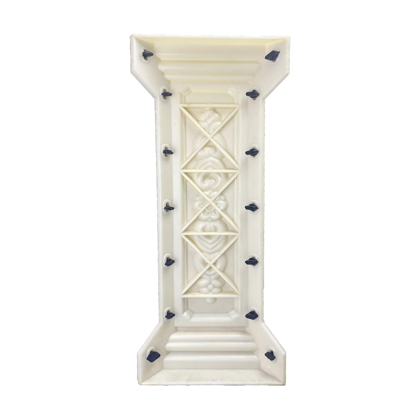 DIYUNIMOULD Concrete Balcony Mold, 26.78 Inches Balcony Spacing Column Mold for Garden Park Balcony Decoration (Floret), White