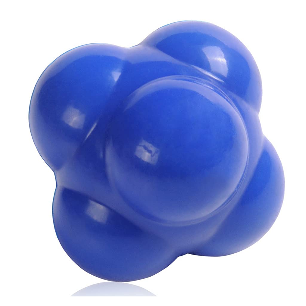 FMELAH Reaction Ball, Reflex Ball for Hand-Eye Coordination Training Equipment, Field Training Balls and Agility Trainer (Blue)