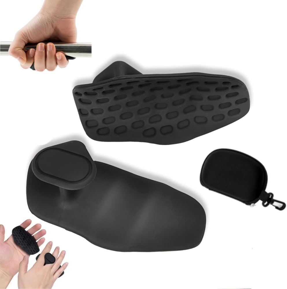 Anti-Slip Workout Grips，Rubber Hand Protector Gloves Improves Grip Strength ，Workout Gloves for Weight Lifting,ryptfit Grips,Pull Up,Dumbbell,Training，Applicable for Both Men and Women (Black)