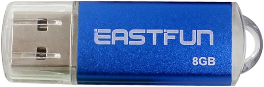 EASTFUN 5Pcs 8GB 2.0 USB Flash Drive USB Flash Memory Stick Thumb Stick Pen(Five Mixed Colors: Blue Purple Rose Green