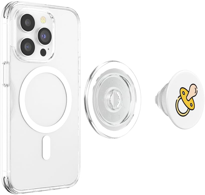 Clever Witty Pacifier Designs Pacifier Baby Binky Soother Teether Num PopSockets PopGrip for MagSafe