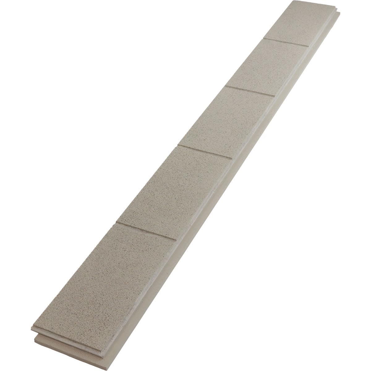 EverStone Smooth-Face Cinder Block Faux Concrete Panel, 81 1/4"W x 9"H x 1"D, Umber