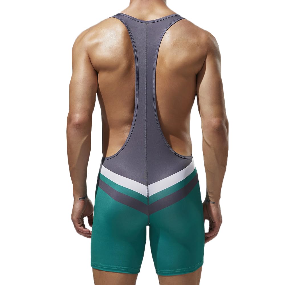 SPNSSTCR Men Wrestling Singlets Athletic Supporters Bodysuits Slim Fit Sports Active Jumpsuits Leotard One Piece