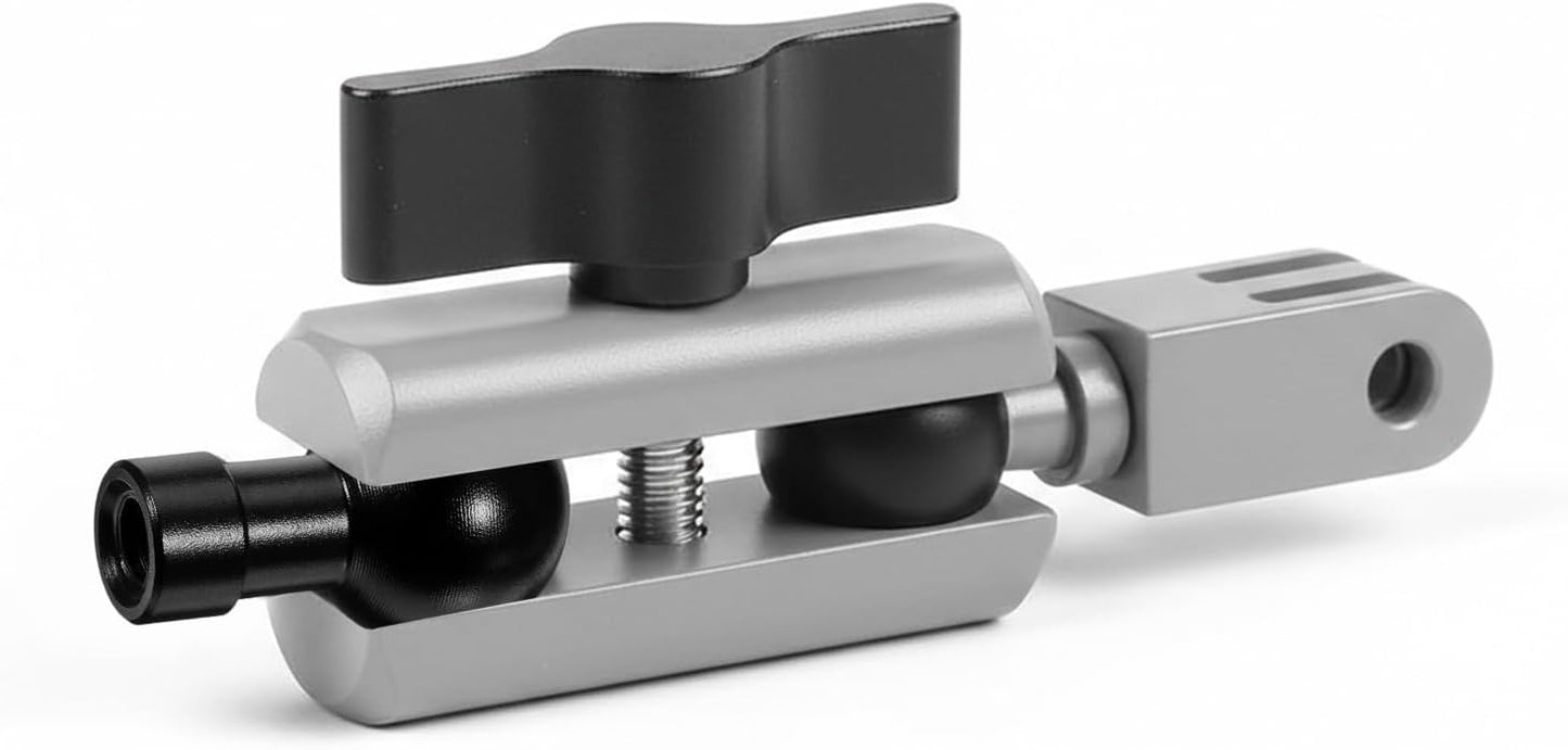 Qulkws 17MM 1/4"-20 Ball Head Mount Male/Female Aluminum Screw Adapter for Action Camera Phone Stand GPS Holder Bracket