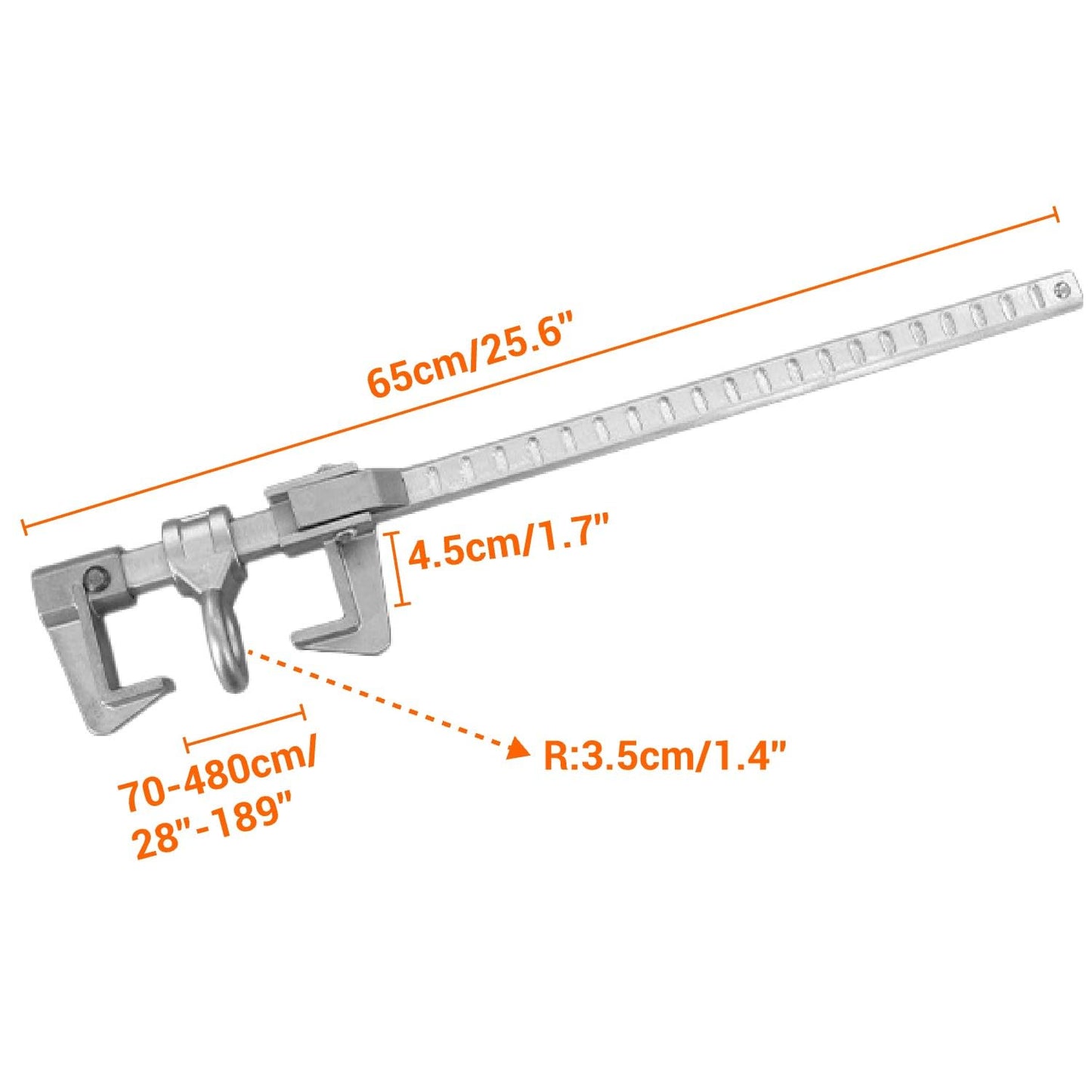 cernzard Aluminum Sliding Beam Anchor Clamp, Mobile Steel Beam Walker, Adjustable I/H Structure Connector for Fall Protection, Anchor Point for Safety Harness System, OSHA & ANSI Compliant